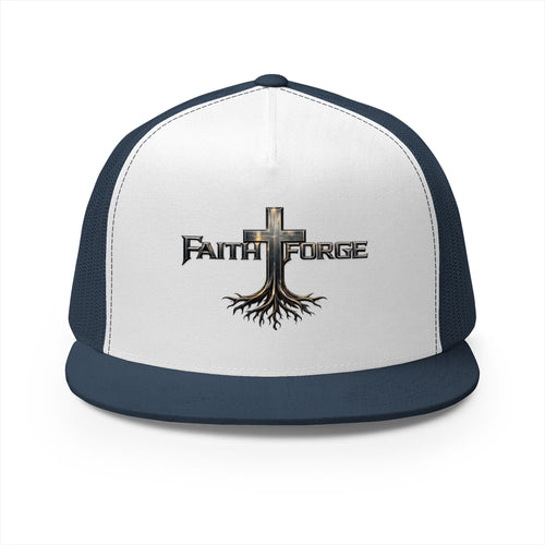 Faith Forge Trucker Cap — Cross Roots Logo Mesh Hat