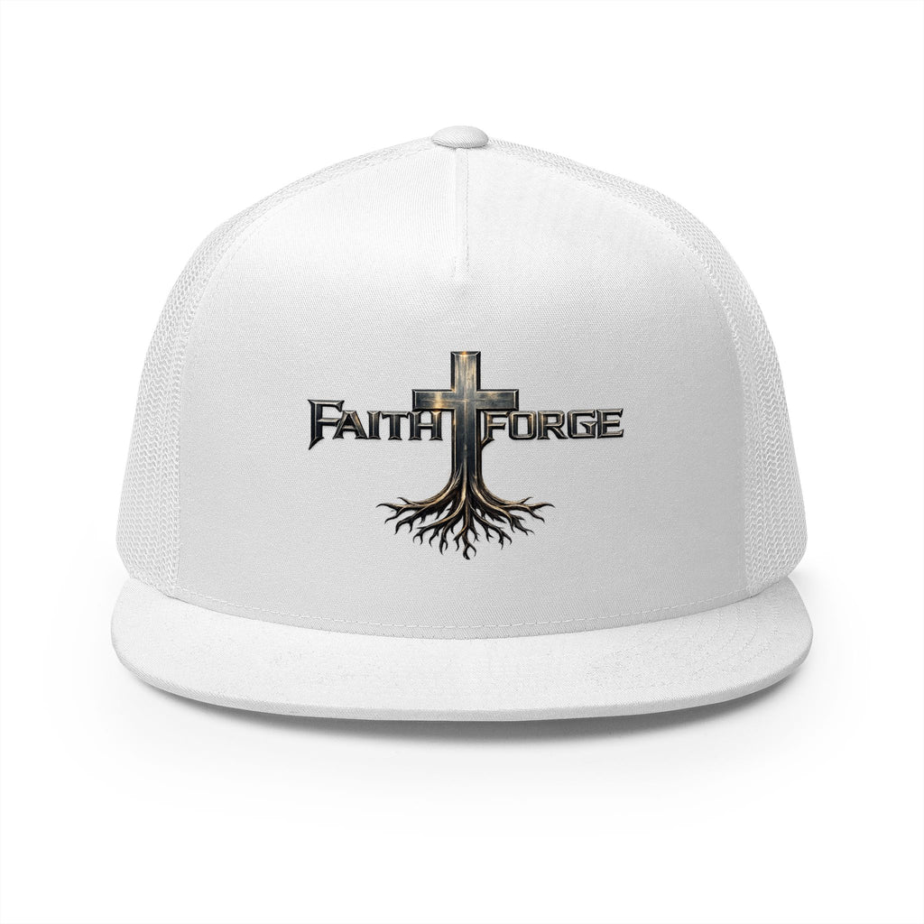 Faith Forge Trucker Cap — Cross Roots Logo Mesh Hat